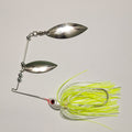 Double Willow Leaf Spinner Bait CHROME BLADE CHARTREUSE (YELLOW JACKET)