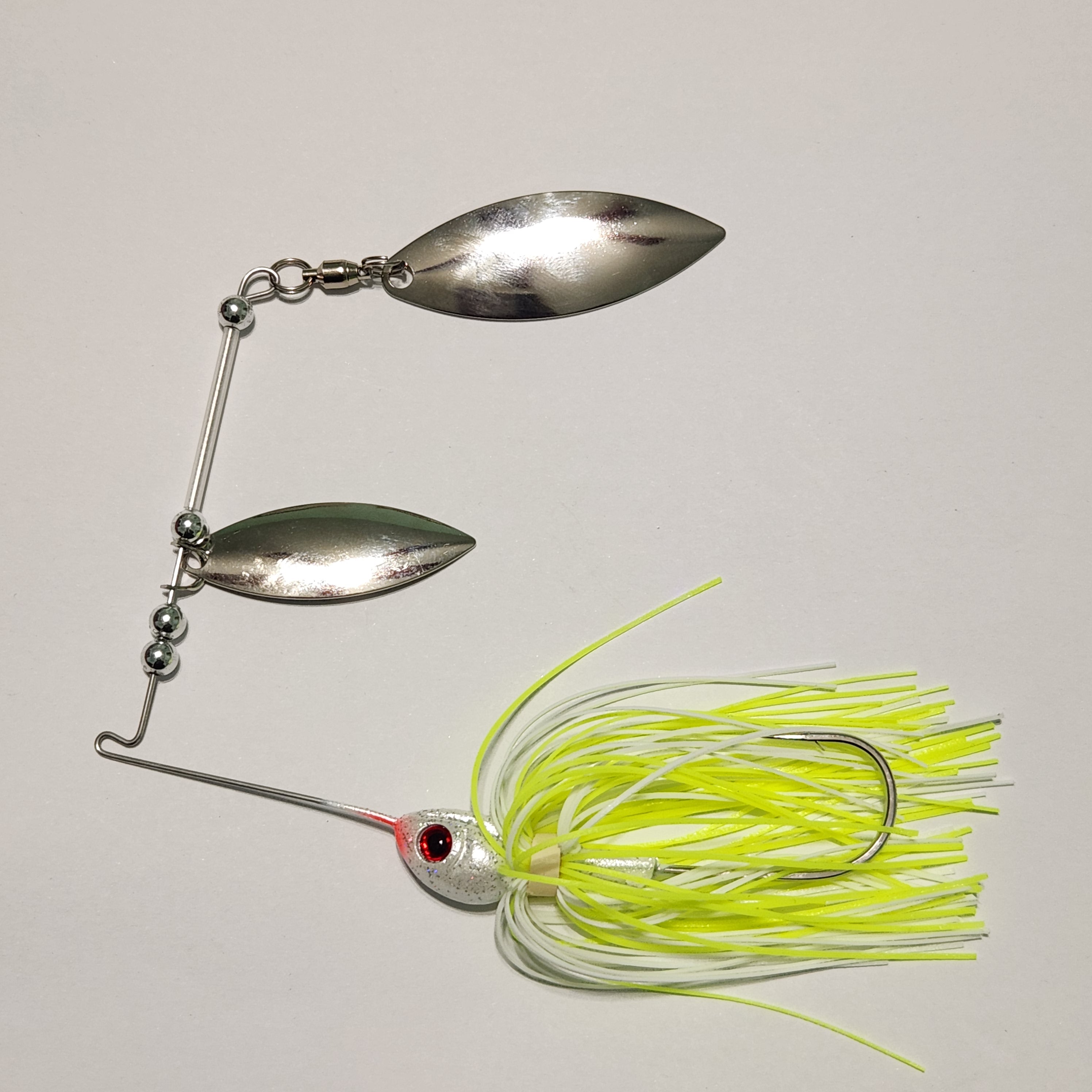 Double Willow Leaf Spinner Bait CHROME BLADE CHARTREUSE (YELLOW JACKET)