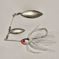 Double Willow Leaf Spinner Bait SILVER HAMMERED