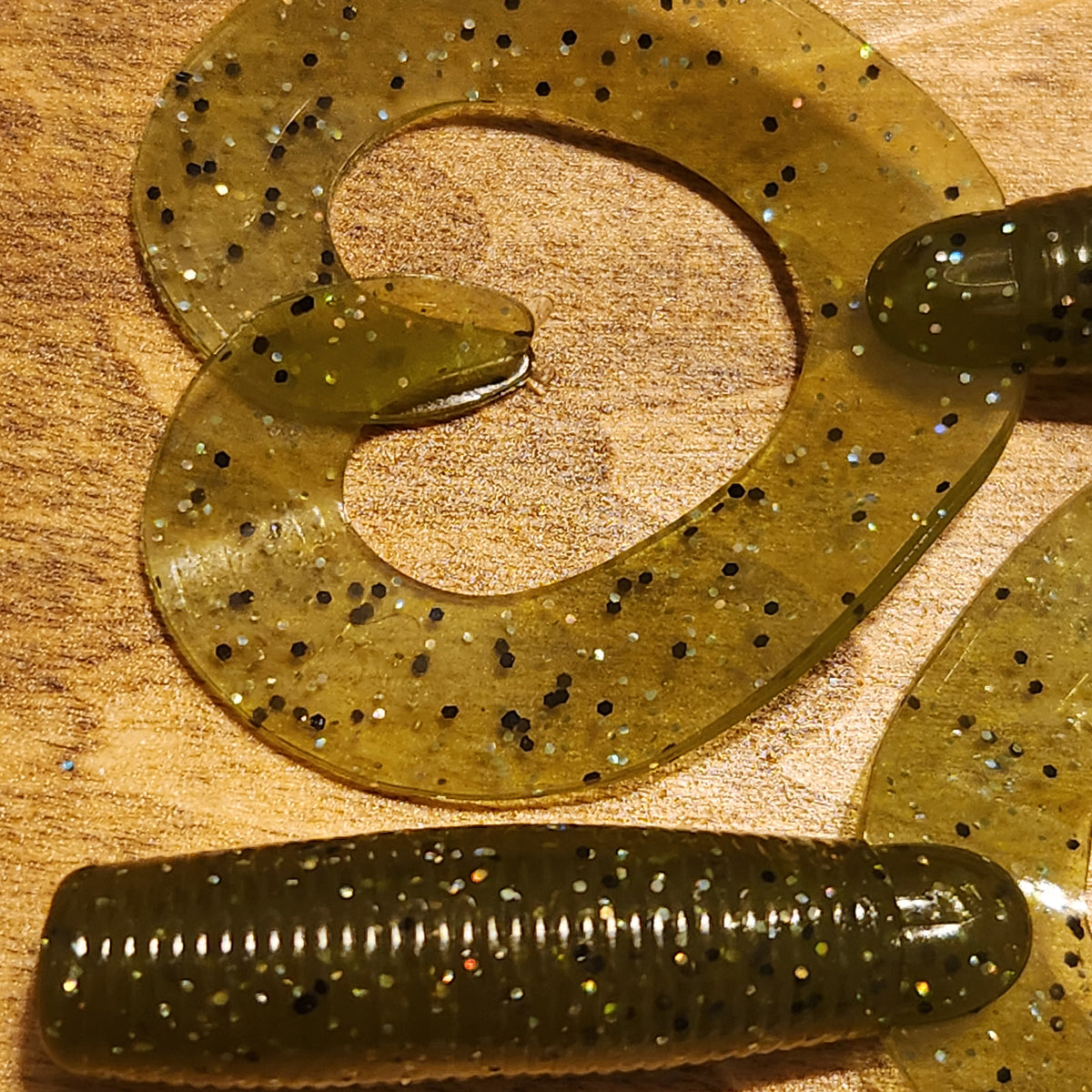 🌀 BAXTER’S BAITS TRIGGER GRUB™ Green Pumpkin Green Magic