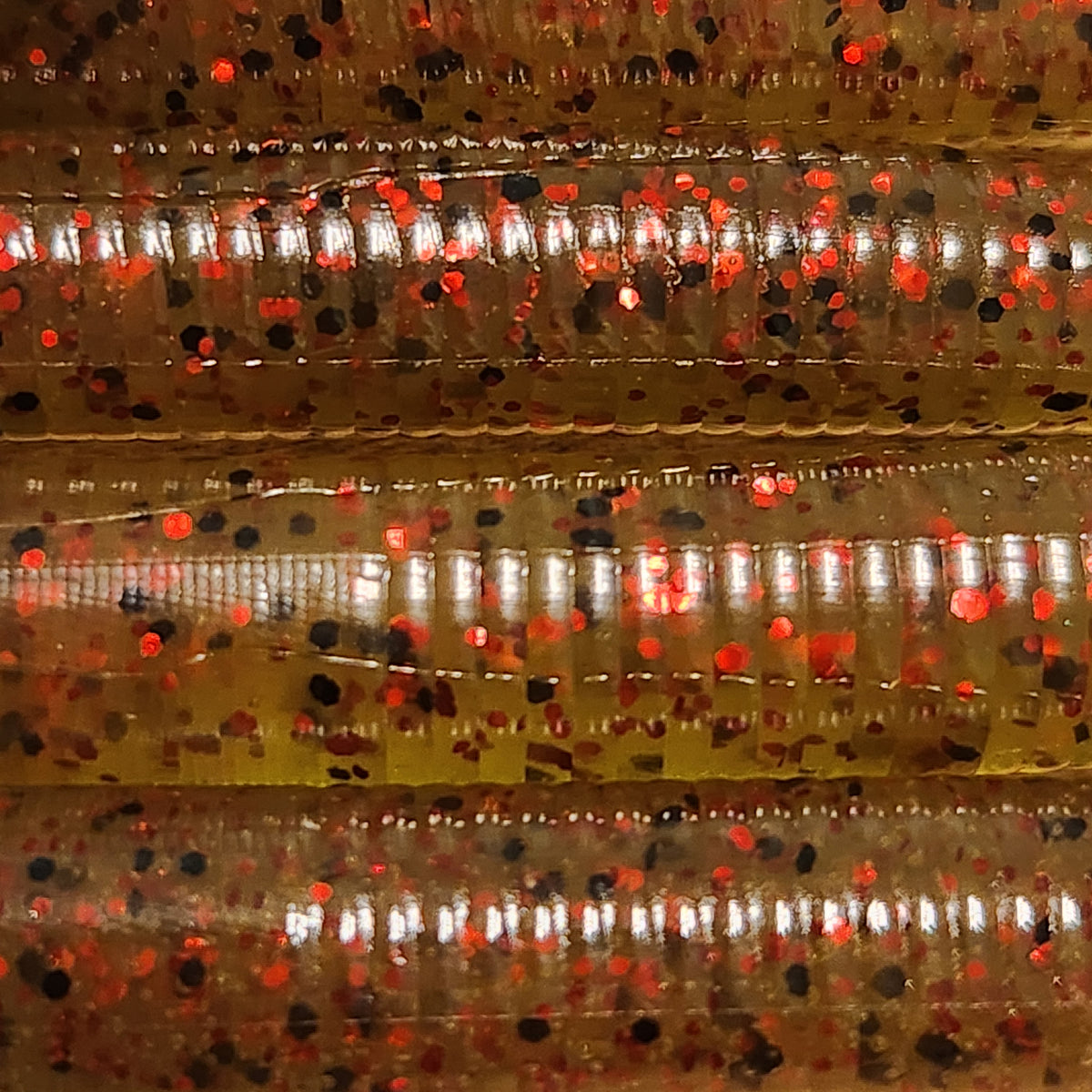 Trigger Stick Bait 5 inch Green Pumpkin Red flake