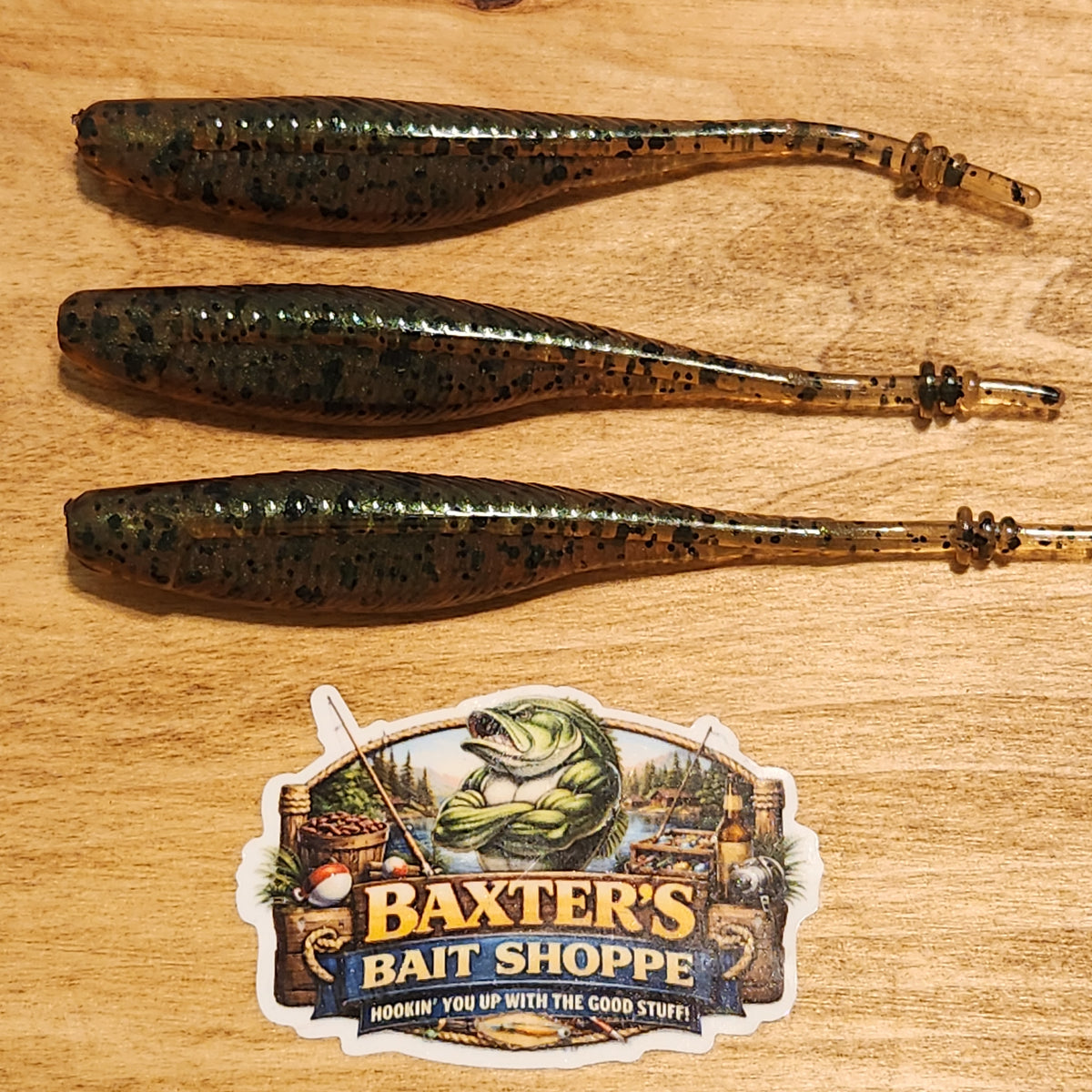 Trigger Shad™ Green Pumpkin Black Flake
