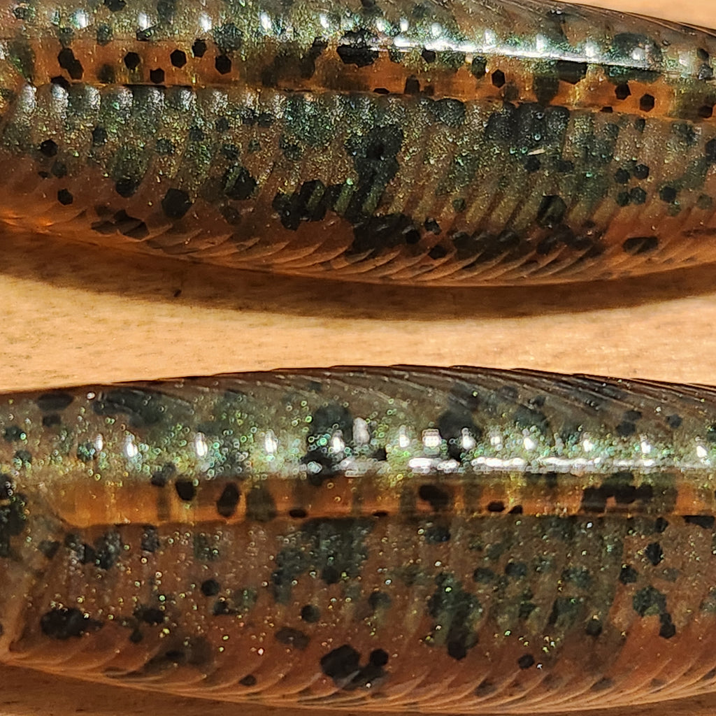 Trigger Shad™ Green Pumpkin Black Flake