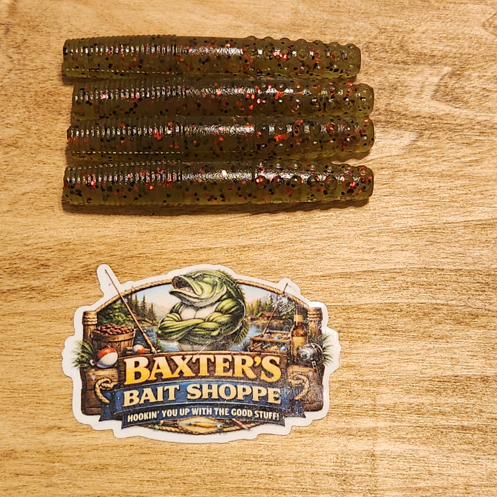 Trigger Stub™Ned Bait Green Pumpkin Red