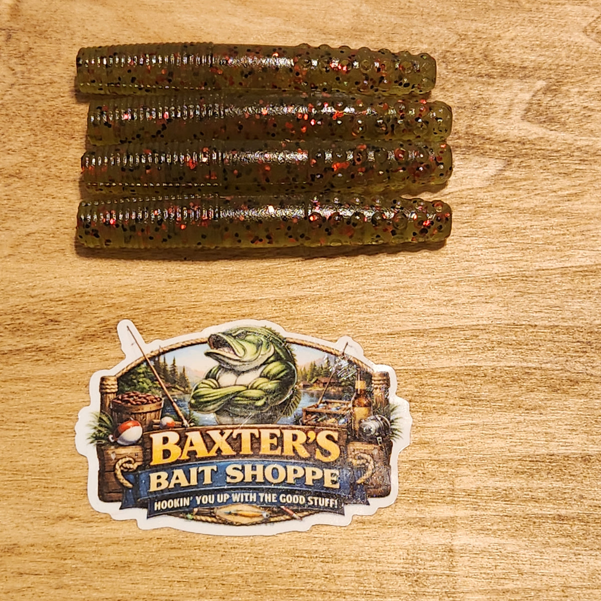 Trigger Stub™Ned Bait Green Pumpkin Red