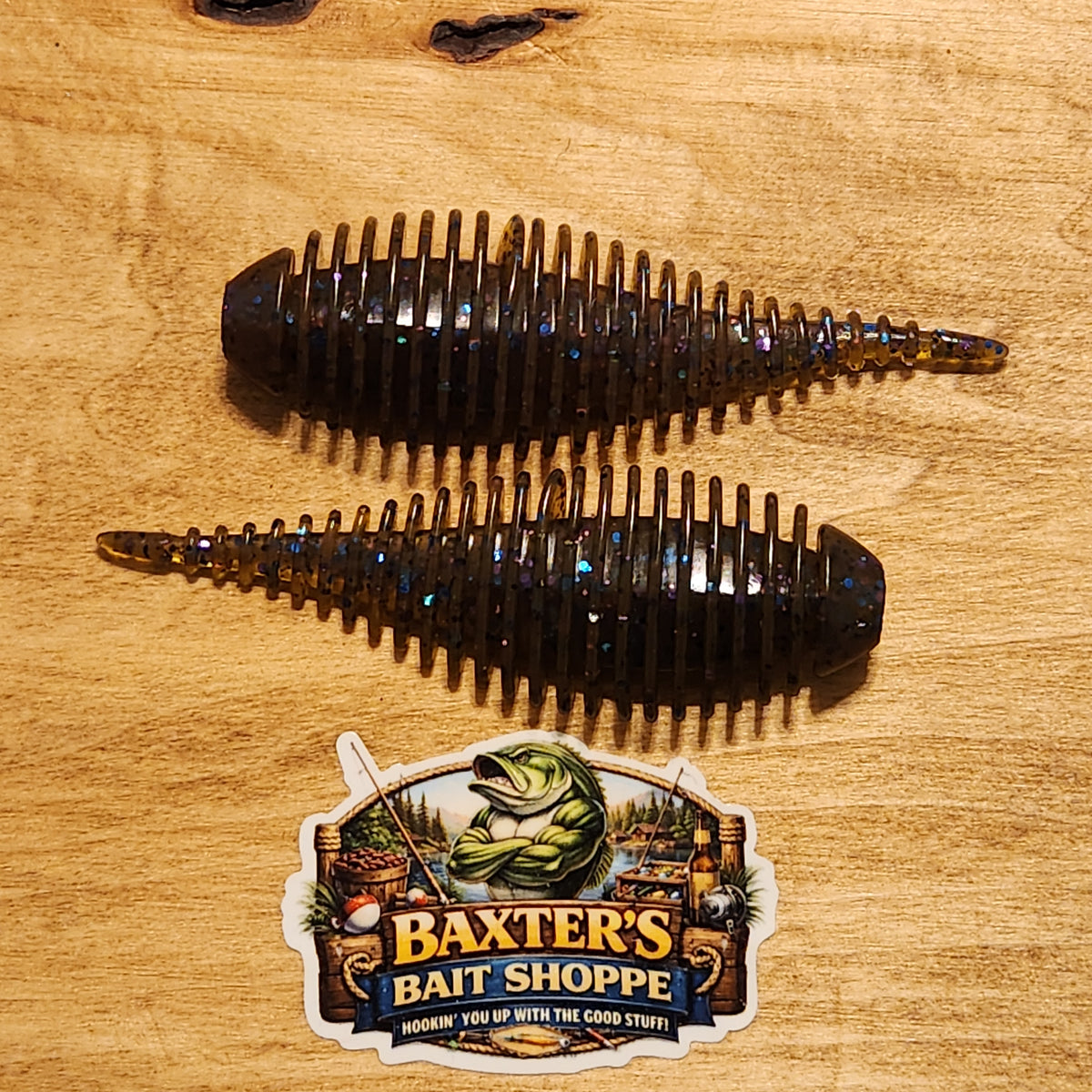 🐟 BAXTER’S BAITS TRIGGER GILL™ 3.8 GREEN PUMPKIN PURPLE & BLUE FLAKE