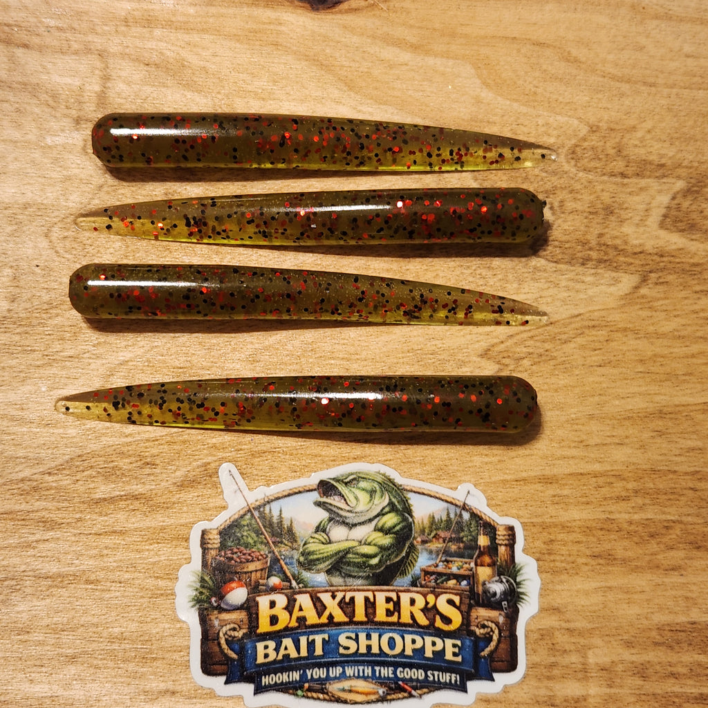 BAXTER’S BAITS TRIGGER SPIKE™ Green Pumpkin Red & Black Flake
