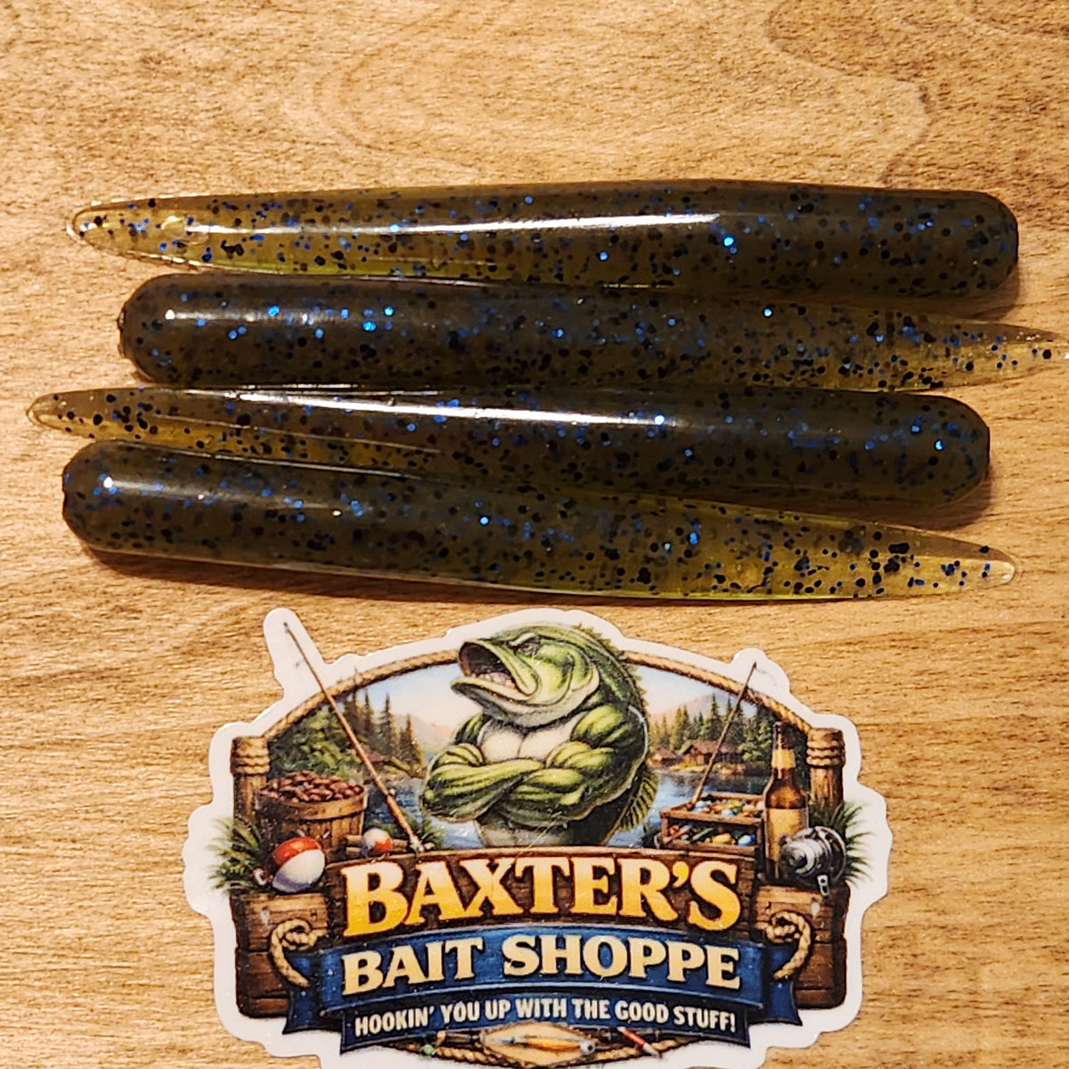 BAXTER’S BAITS TRIGGER SPIKE™ Green Pumpkin Blue Flake