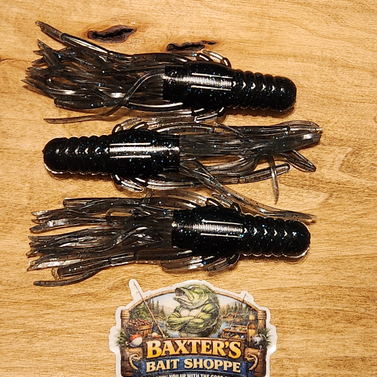 🦞 Baxter’s Baits Trigger Crawkin™ Black & Blue
