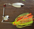 DOUBLE BLADE Spinner Bait -Chartreuse and Orange 3/8 oz