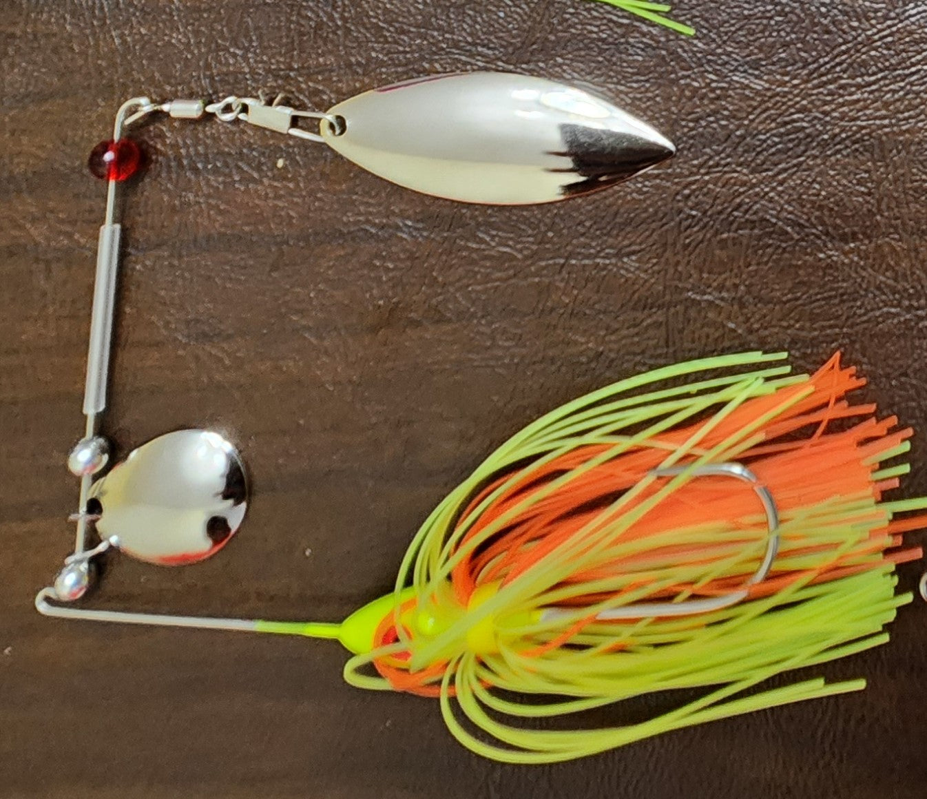 DOUBLE BLADE Spinner Bait -Chartreuse and Orange 3/8 oz