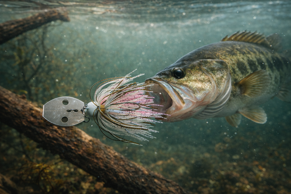 Bladed Jig-👻 Ghost / Pink Ice Vibration Jig