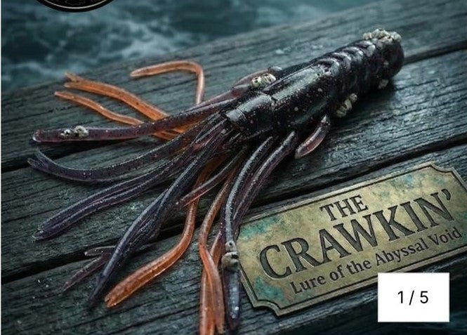🦞 Baxter’s Baits Trigger Crawkin™ Green Pumpkin/Brown Red Flake