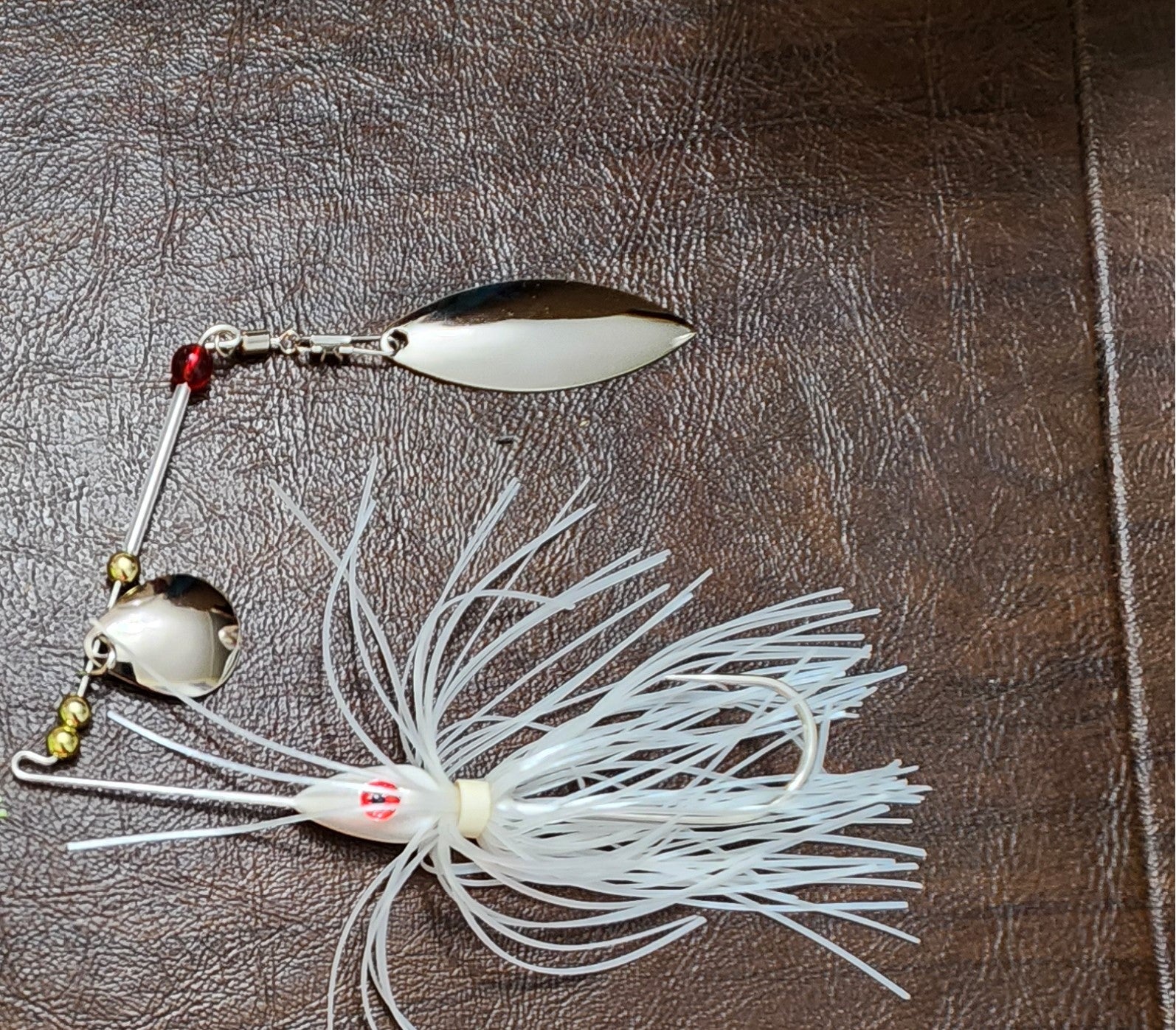DOUBLE BLADE Spinner Bait -White 3/8 oz